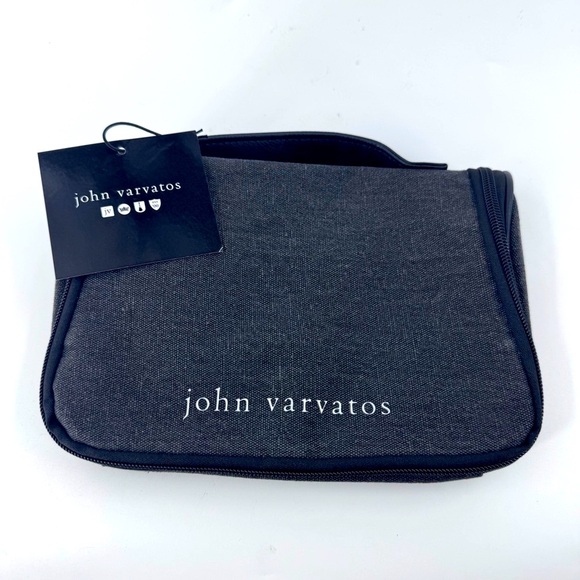 NWT John Varvatos Gray Toiletry Bag Sleek Design - Picture 9 of 11